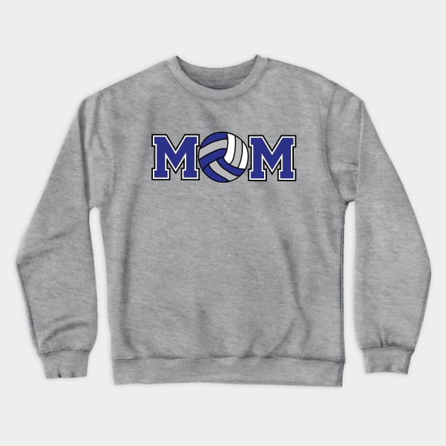 Volleyball Mom Blue Crewneck Sweatshirt by capesandrollerskates 